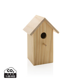 Holz-Vogelhaus braun bedrucken, Art.-Nr. P416.749 Holz-Vogelhaus braun bedrucken, Art.-Nr. P416.749