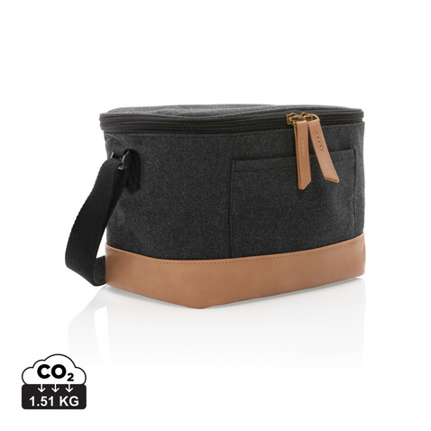 Impact AWARE™ rCanvas 6-Pack Kühltasche schwarz bedrucken, Art.-Nr. P422.421