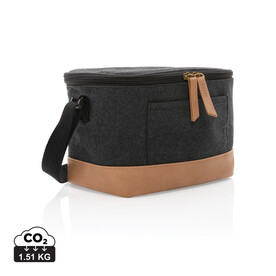 Impact AWARE™ rCanvas 6-Pack Kühltasche schwarz bedrucken, Art.-Nr. P422.421