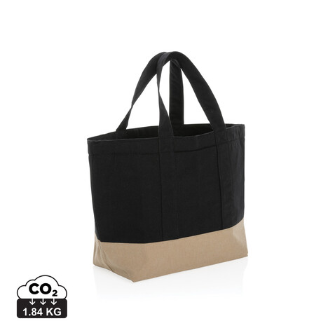Impact Aware™ 285g/m² ungefärbte rCanvas-Kühltasche schwarz bedrucken, Art.-Nr. P422.471
