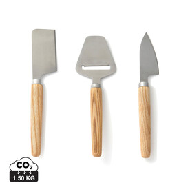 VINGA Retro Käse-Set braun bedrucken, Art.-Nr. 10223