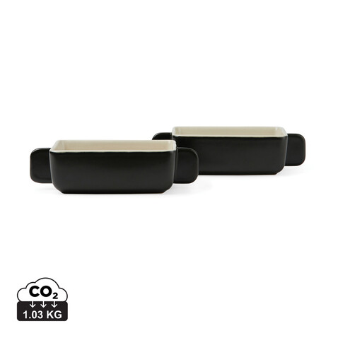 VINGA Monte Neu Mini-Schale 2er Set schwarz bedrucken, Art.-Nr. V270031