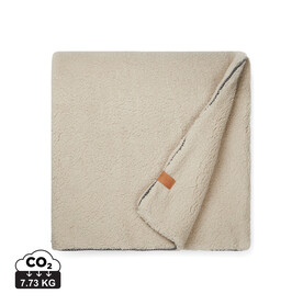 VINGA Maine Doppelflor-Decke aus GRS recyceltem Material braun bedrucken, Art.-Nr. V404059