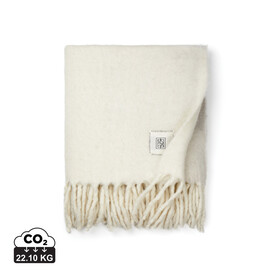 VINGA Saletto Decke aus Wollgemisch beige, beige bedrucken, Art.-Nr. V404033