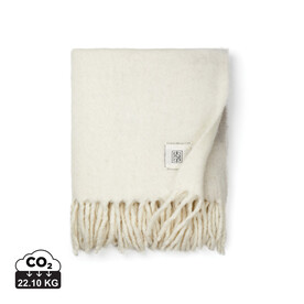 VINGA Saletto Decke aus Wollgemisch beige, beige bedrucken, Art.-Nr. V404033