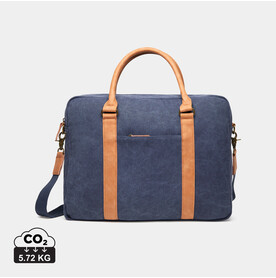 VINGA Bosler Computertasche aus RCS recyceltem Canvas navy blau bedrucken, Art.-Nr. 522321