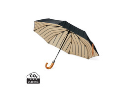 VINGA Bosler AWARE™ 21&amp;quot; faltbarer Schirm aus recyceltem PET bedrucken, Art.-Nr. V85001