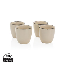 Ukiyo 4-tlg. Keramik-Trinkbecher-Set weiß bedrucken, Art.-Nr. P432.403