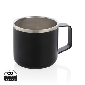 Stainless-Steel Camping-Tasse schwarz bedrucken, Art.-Nr. P432.441 Stainless-Steel Camping-Tasse schwarz bedrucken, Art.-Nr. P432.441
