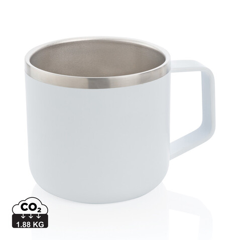 Stainless-Steel Camping-Tasse weiß bedrucken, Art.-Nr. P432.443