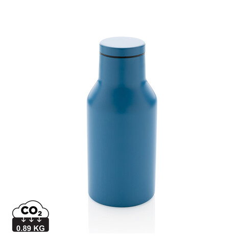 RCS recycelte Stainless Steel Kompakt-Flasche blau bedrucken, Art.-Nr. P433.195