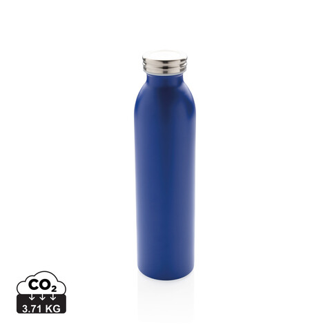 Auslaufgeschützte Kupfer-Vakuum-Flasche blau bedrucken, Art.-Nr. P433.215