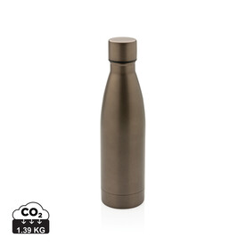 RCS recycelte Stainless Steel Solid Vakuum-Flasche braun bedrucken, Art.-Nr. P433.279