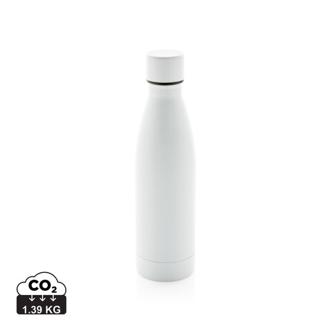 RCS recycelte Stainless Steel Solid Vakuum-Flasche weiß bedrucken, Art.-Nr. P433.273
