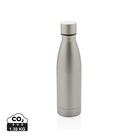 RCS recycelte Stainless Steel Solid Vakuum-Flasche grau bedrucken, Art.-Nr. P433.272