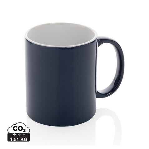 Basic Keramiktasse, 350ml navy blau bedrucken, Art.-Nr. P434.015