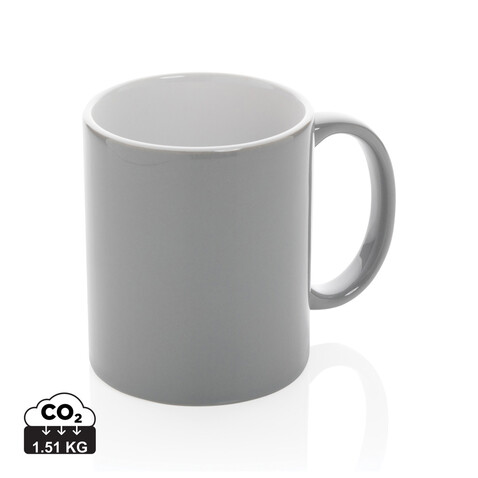 Basic Keramiktasse, 350ml grau bedrucken, Art.-Nr. P434.012