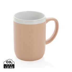 Keramiktasse mit weißem Rand, 300ml braun, weiß bedrucken, Art.-Nr. P434.099 Keramiktasse mit weißem Rand, 300ml braun, weiß bedrucken, Art.-Nr. P434.099