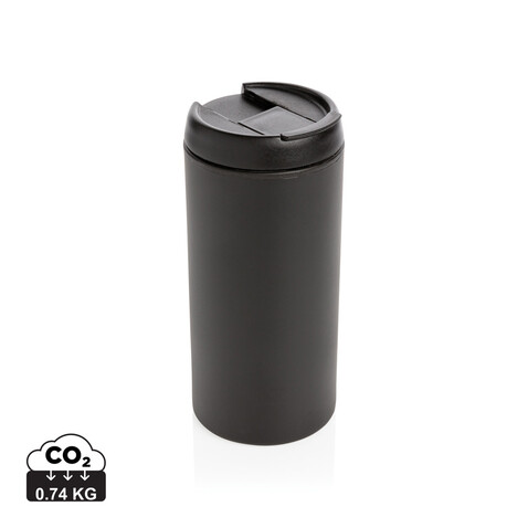 Metro Becher Becher aus RCS recyceltem Stainless-Steel schwarz bedrucken, Art.-Nr. P435.041
