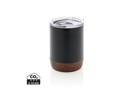 Kleine Vakuum-Kaffeetasse aus RCS rSteel &amp;amp; Kork bedrucken, Art.-Nr. P435.05