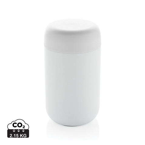 Brew Vakuumbecher aus RCS recyceltem Stainless-Steel weiß bedrucken, Art.-Nr. P435.083