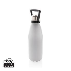 Große Vakuumflasche aus RCS recyceltem Stainless-Steel 1,5L weiß bedrucken, Art.-Nr. P435.513 Große Vakuumflasche aus RCS recyceltem Stainless-Steel 1,5L weiß bedrucken, Art.-Nr. P435.513