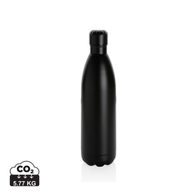 Solid Color Vakuum Stainless-Steel Flasche 1L schwarz bedrucken, Art.-Nr. P436.911