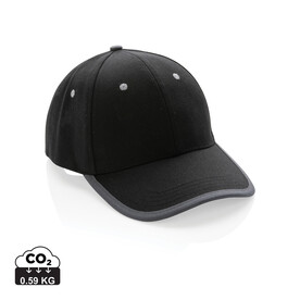 Impact AWARE™ 280gr Brushed rCotton 6 Panel Kontrast-Cap schwarz bedrucken, Art.-Nr. P453.361 Impact AWARE™ 280gr Brushed rCotton 6 Panel Kontrast-Cap schwarz bedrucken, Art.-Nr. P453.361