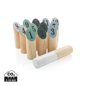 Wurfspiel aus Holz braun bedrucken, Art.-Nr. P453.529 Wurfspiel aus Holz braun bedrucken, Art.-Nr. P453.529