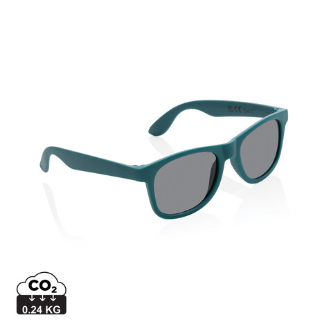 Sonnenbrille aus RCS recyceltem PP-Kunststoff turkis bedrucken, Art.-Nr. P453.897