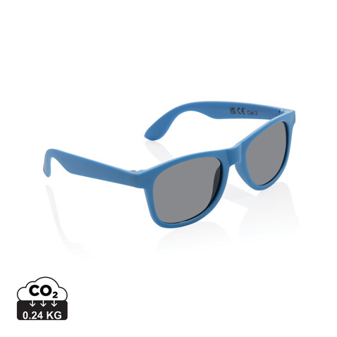 Sonnenbrille aus RCS recyceltem PP-Kunststoff blau bedrucken, Art.-Nr. P453.895