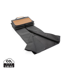 Impact Aware™ RPET Picknickdecke mit PU-Tasche anthrazit bedrucken, Art.-Nr. P459.082 Impact Aware™ RPET Picknickdecke mit PU-Tasche anthrazit bedrucken, Art.-Nr. P459.082