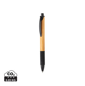 Bambus &amp;amp; Weizenstroh Stift schwarz bedrucken, Art.-Nr. P610.531