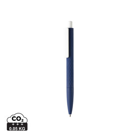 X3-Stift mit Smooth-Touch navy blau, weiß bedrucken, Art.-Nr. P610.969 X3-Stift mit Smooth-Touch navy blau, weiß bedrucken, Art.-Nr. P610.969