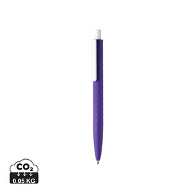 X3-Stift mit Smooth-Touch lila, weiß bedrucken, Art.-Nr. P610.966 X3-Stift mit Smooth-Touch lila, weiß bedrucken, Art.-Nr. P610.966