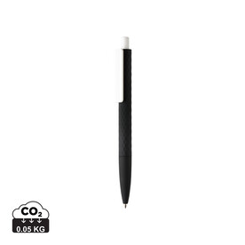 X3-Stift mit Smooth-Touch schwarz, weiß bedrucken, Art.-Nr. P610.961