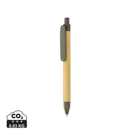 Kugelschreiber aus recyceltem Papier grün bedrucken, Art.-Nr. P611.117
