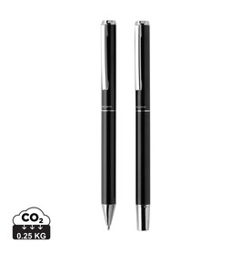 Swiss Peak Cedar Stifte-Set aus RCS recyceltem Aluminium schwarz bedrucken, Art.-Nr. P611.161