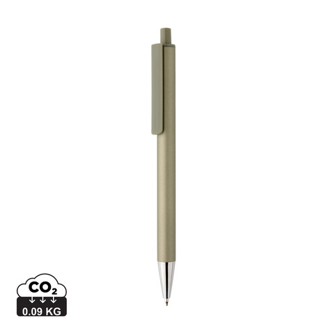 Amisk Stift aus RCS-zertifiziert recyceltem Aluminium grün bedrucken, Art.-Nr. P611.177