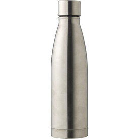Doppelwandige Trinkflasche aus Edelstahl Marcelino – Silber bedrucken, Art.-Nr. 032999999_835488