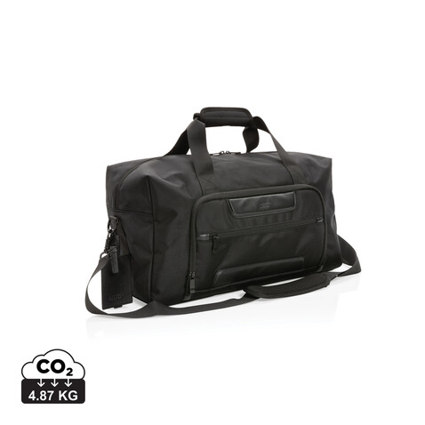 Swiss Peak AWARE™ RPET Voyager Wochenendtasche schwarz bedrucken, Art.-Nr. P707.121 Swiss Peak AWARE™ RPET Voyager Wochenendtasche schwarz bedrucken, Art.-Nr. P707.121