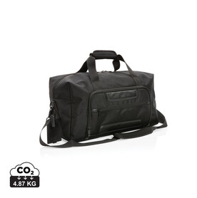 Swiss Peak AWARE™ RPET Voyager Wochenendtasche schwarz bedrucken, Art.-Nr. P707.121