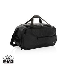 Swiss Peak AWARE™ RPET Sporttasche schwarz bedrucken, Art.-Nr. P707.151