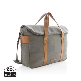 Canvas Laptop-Tasche, PVC-frei grau bedrucken, Art.-Nr. P729.352 Canvas Laptop-Tasche, PVC-frei grau bedrucken, Art.-Nr. P729.352