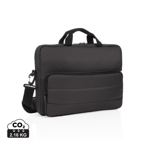 Impact AWARE™ RPET 15,6&quot; Laptop-Tasche schwarz bedrucken, Art.-Nr. P730.041