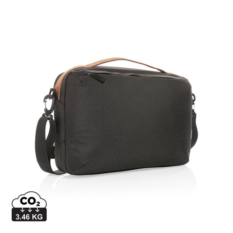 Impact AWARE™ 300D Two-Tone Deluxe 15.6&quot; Laptop-Tasche schwarz bedrucken, Art.-Nr. P732.181