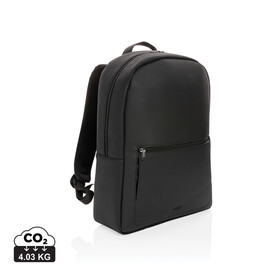 Swiss Peak Deluxe PU Laptop-Rucksack, PVC-frei schwarz bedrucken, Art.-Nr. P762.561