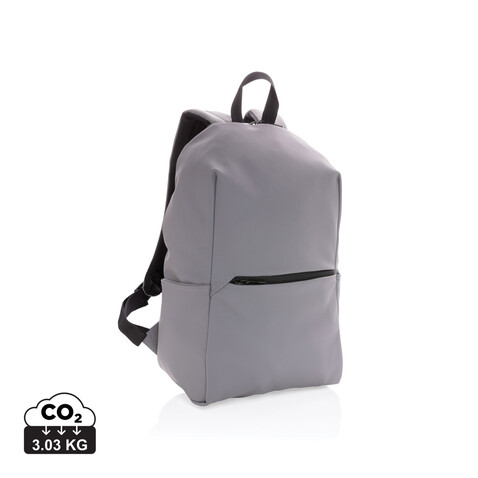 Schicker PU 15.6&quot; Laptop-Rucksack grau bedrucken, Art.-Nr. P762.572
