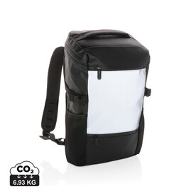 PU-Easy-Access High-Visibility 15.6&amp;quot; Laptop-Rucksack schwarz bedrucken, Art.-Nr. P762.721