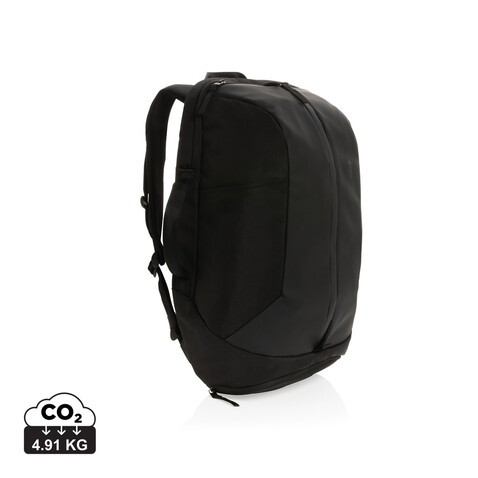 Swiss Peak AWARE™ RPET 15.6&quot; Work &amp; Gym Rucksack schwarz bedrucken, Art.-Nr. P762.771